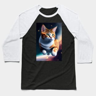 Floating Feline Baseball T-Shirt